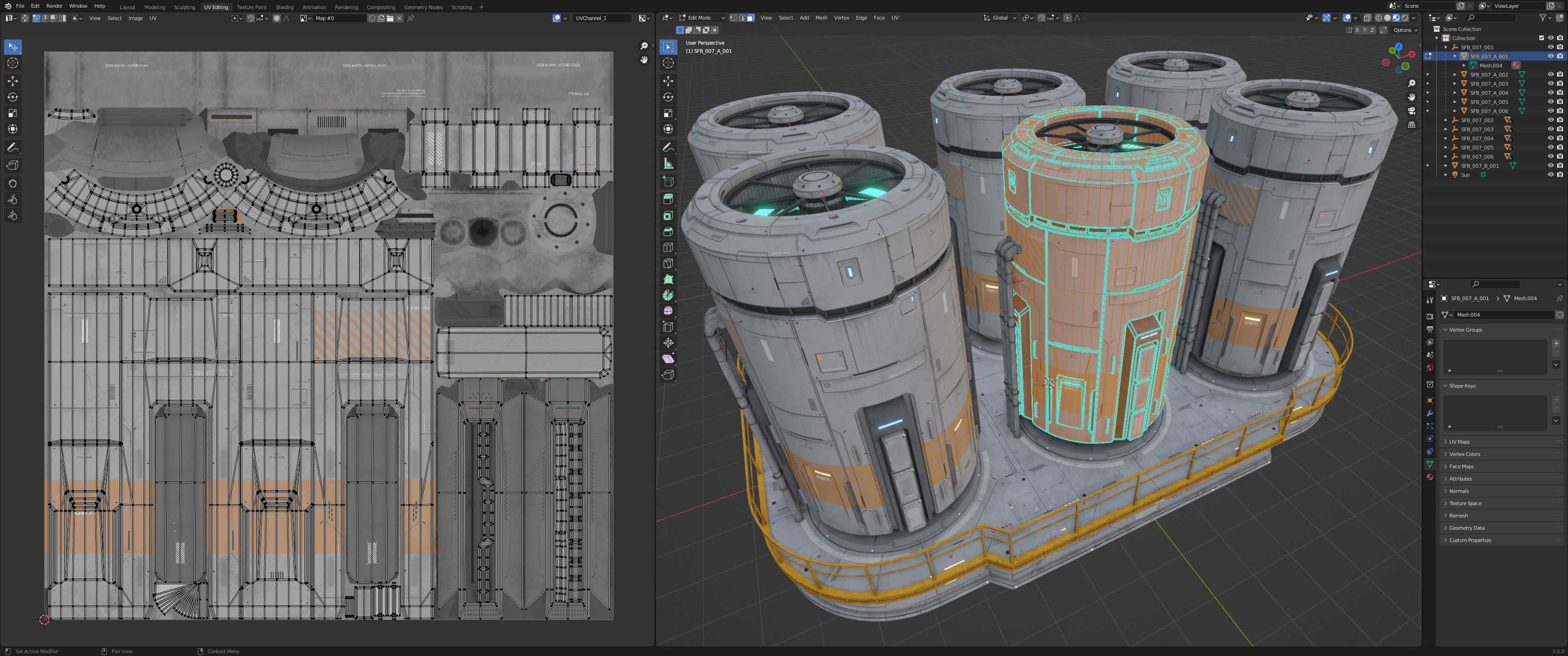 Sci-Fi Building 007 Industry-PBR Low-poly 3D model_23