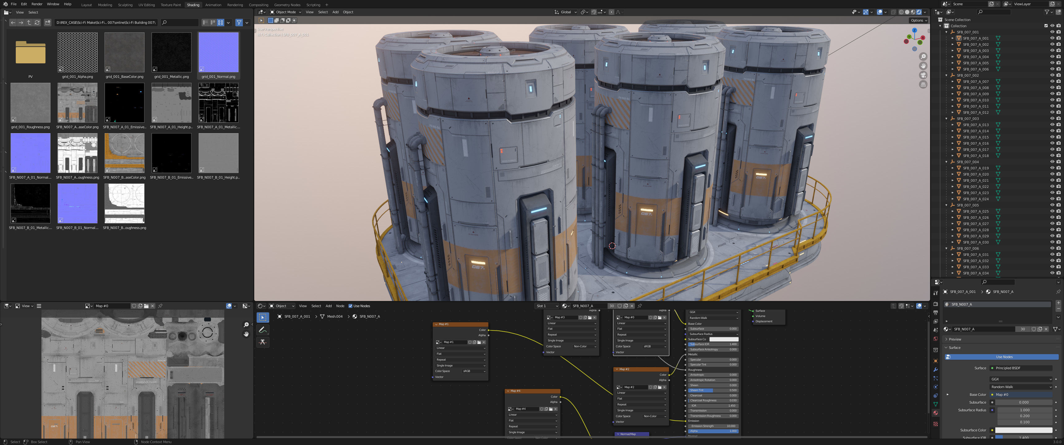 Sci-Fi Building 007 Industry-PBR Low-poly 3D model_24
