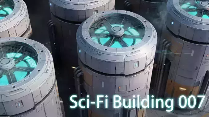Sci-Fi Building 007 Industry-PBR Low-poly 3D model Sci-Fi Building 007 Industry-PBR Low-poly 3D model