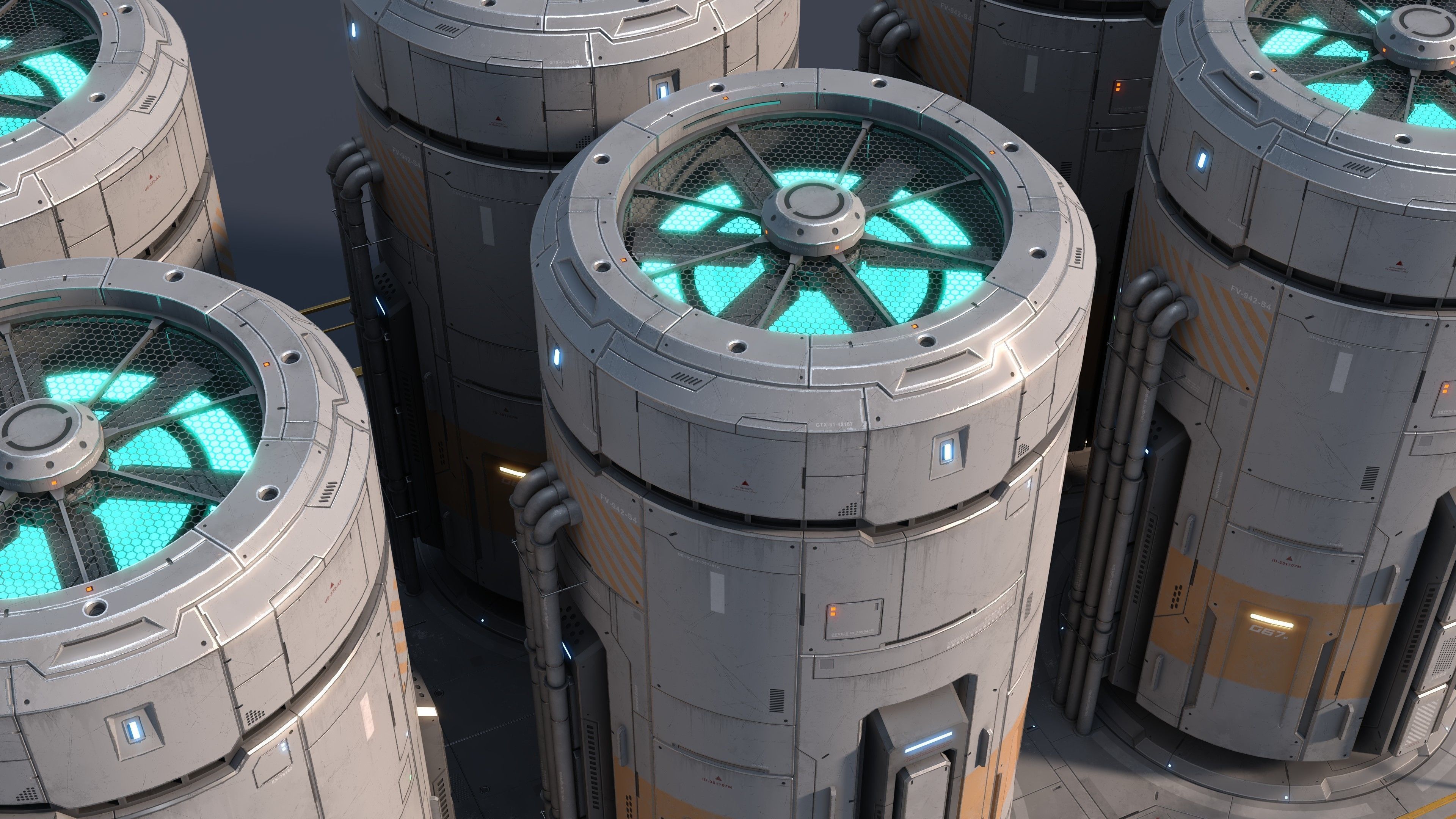 Sci-Fi Building 007 Industry-PBR Low-poly 3D model_6