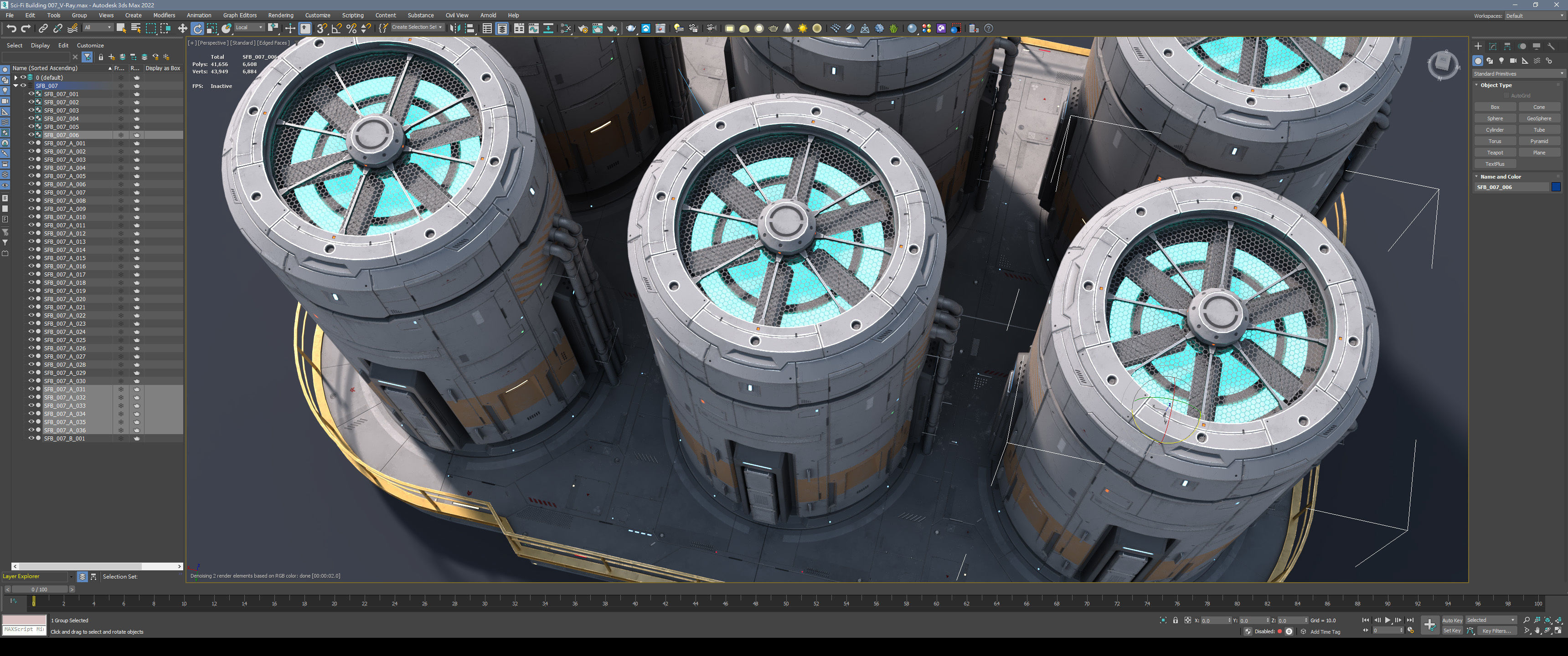 Sci-Fi Building 007 Industry-PBR Low-poly 3D model_17