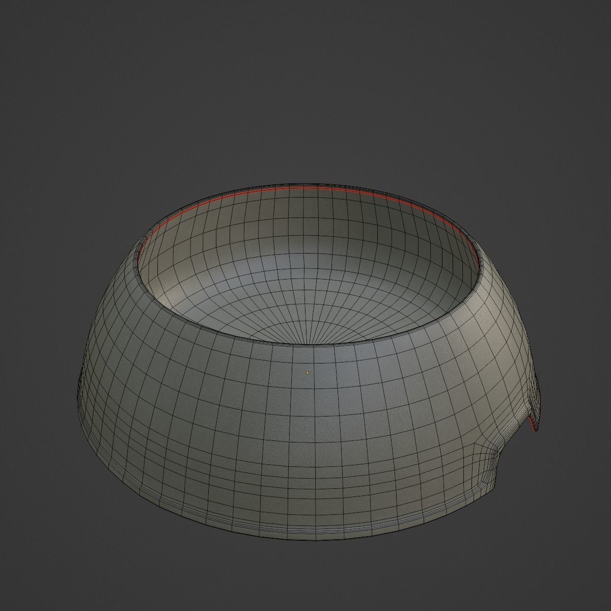 Plastic Dog Bowl A 06 Low-poly 3D model_7