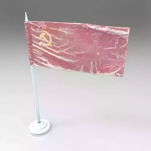 Soviet Union Frozen Flag - Animated 3D PBR Model 3D model