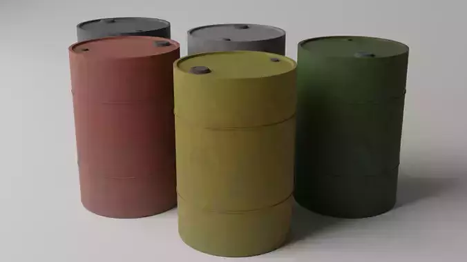 Oil Barrels with dirt