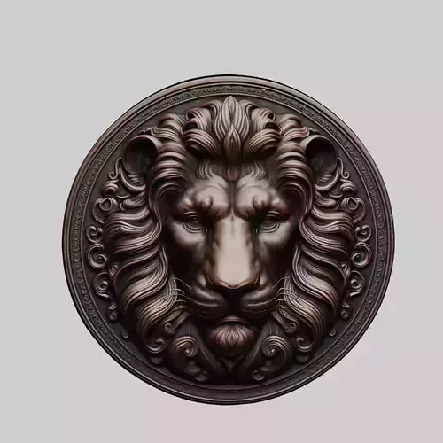 Lion Animal Lion Animal Medallion  3D print model