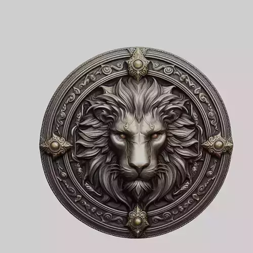 Lion Animal Lion Animal Medallion  3D print model