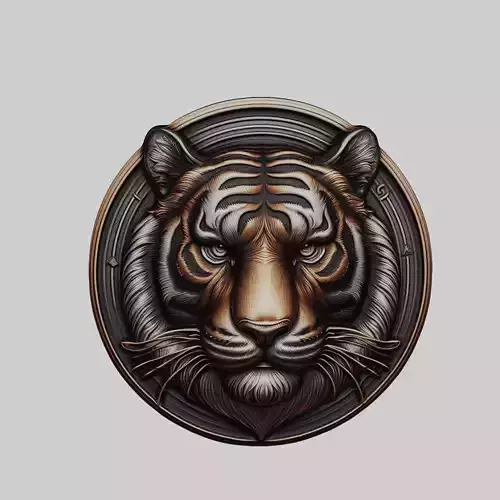 Tiger Animal Tiger Animal Medallion 