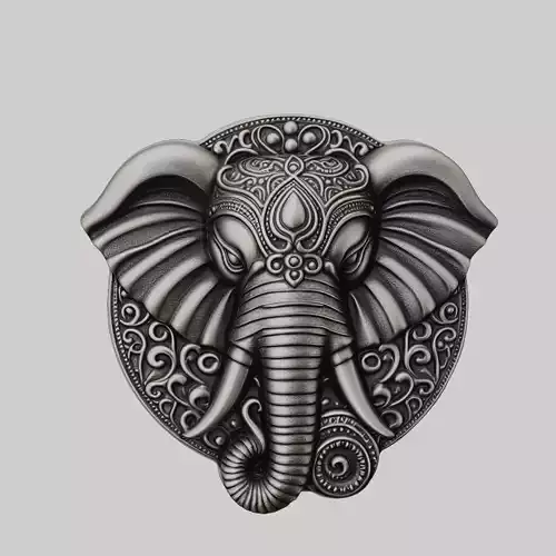 Elephant Animal Elephant Animal Medallion  3D print model