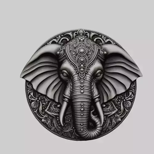 Elephant Animal Elephant Animal Medallion 