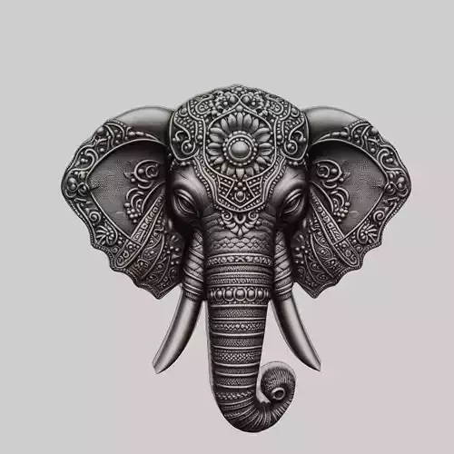 Elephant Animal Elephant Animal Medallion 