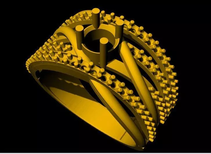 Diamond Highway Ring 3dm file 3D print model_0
