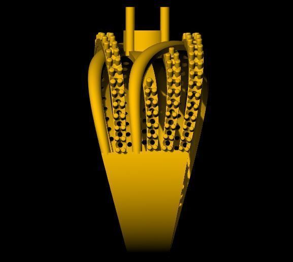 Diamond Highway Ring 3dm file 3D print model_4