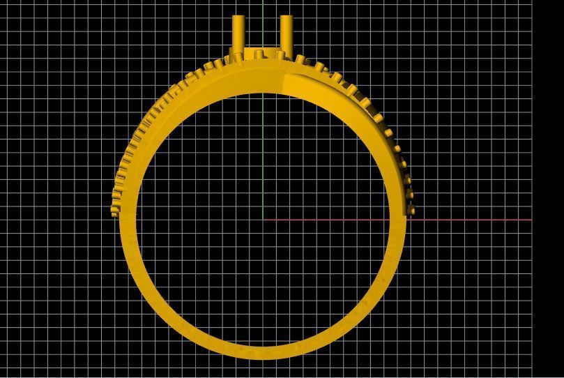 Diamond Highway Ring 3dm file 3D print model_3