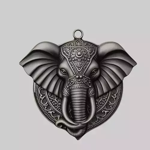 Elephant Animal Elephant Animal Medallion 