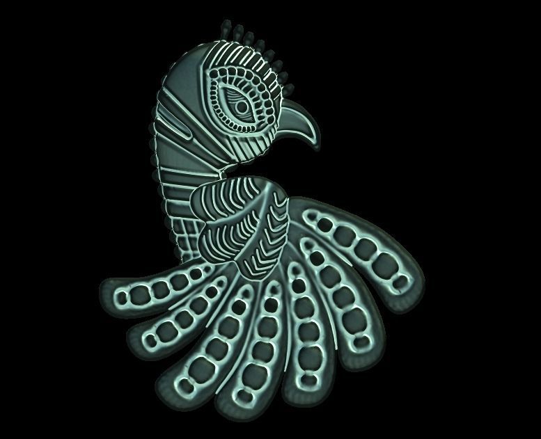 Parrot Pendant Design 3D print model_29