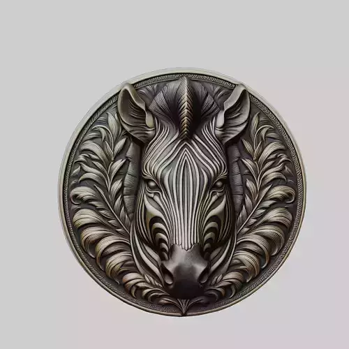 Zebra Animal Zebra Animal Medallion 