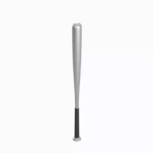 Steel Baseball Bat 03 Low-poly 3D model