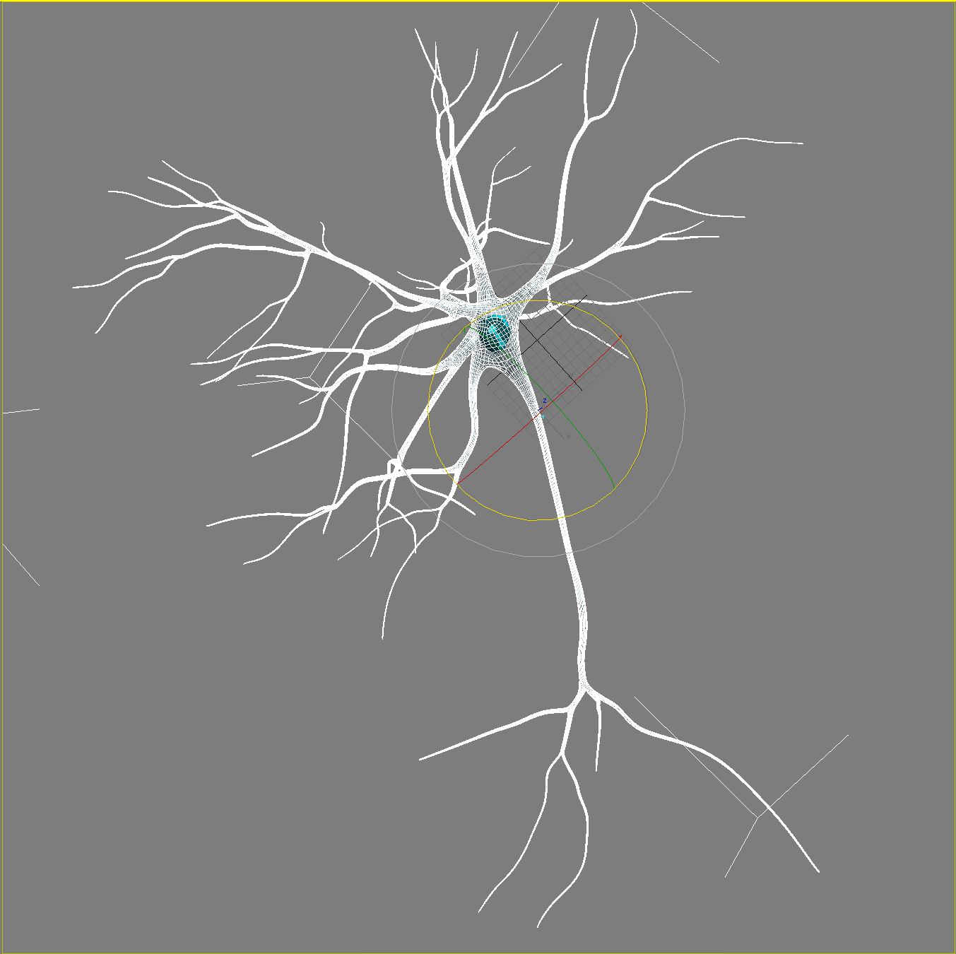 Neuron-Model neuron Low-poly 3D model_4