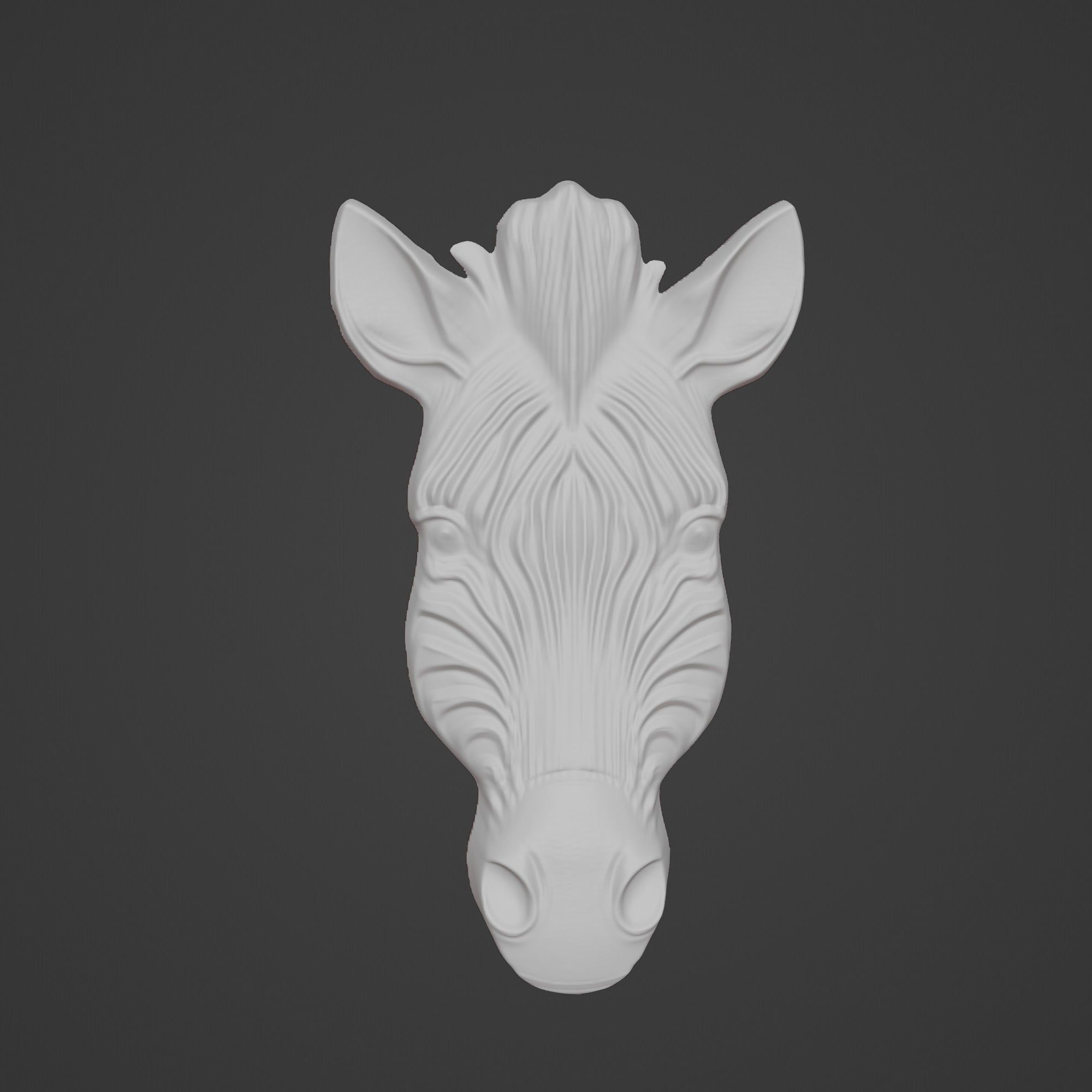 Zebra Animal Zebra Animal Medallion  3D print model_2