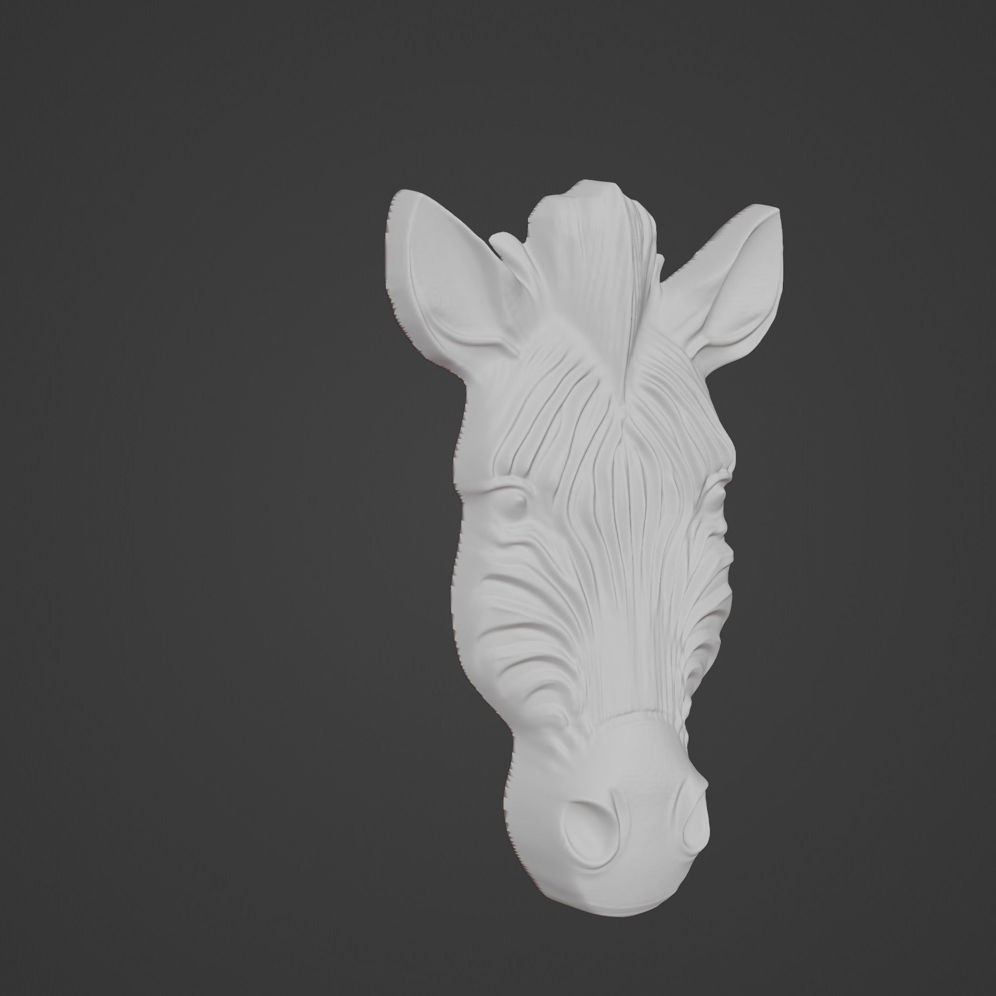 Zebra Animal Zebra Animal Medallion  3D print model_3
