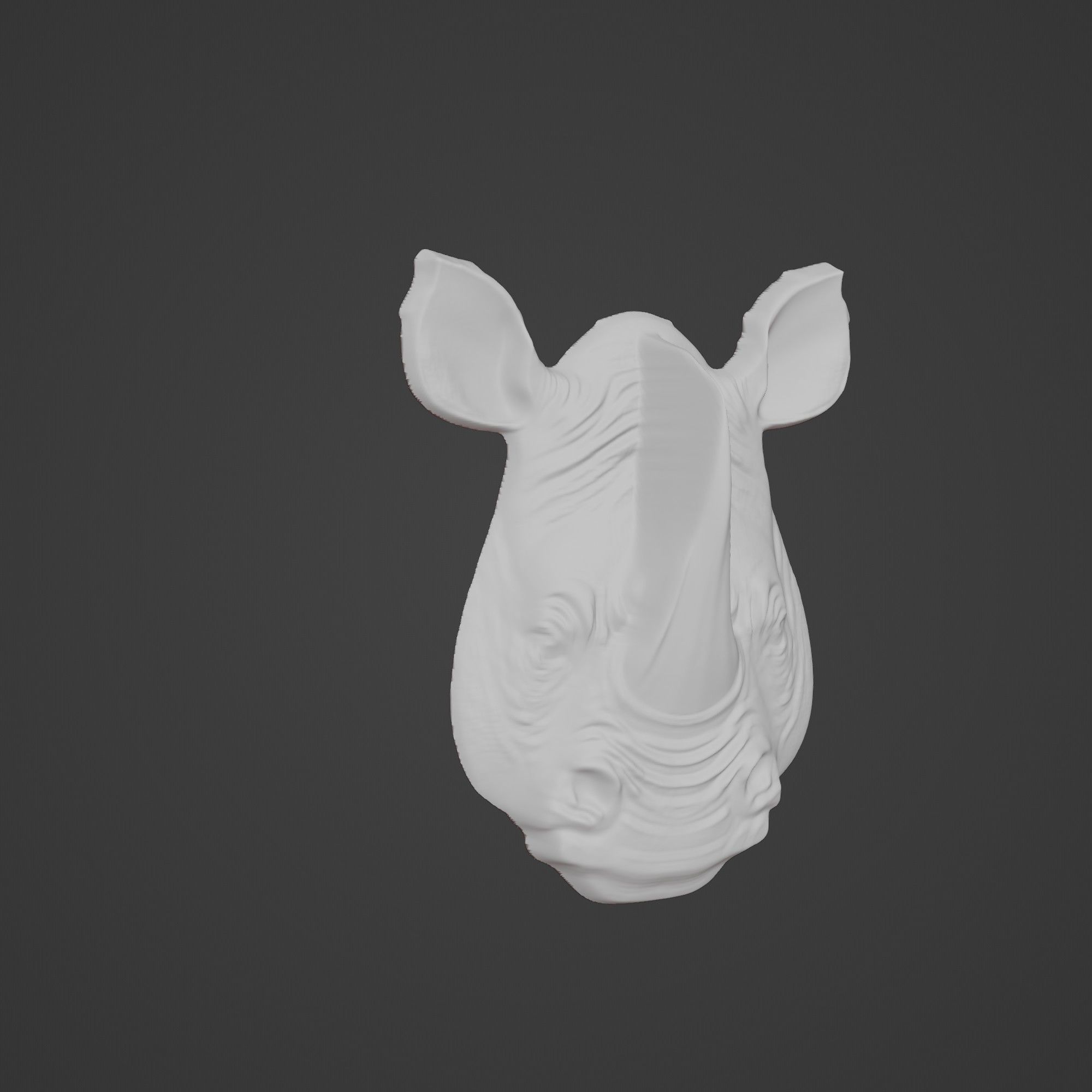 Rhino Animal Rhino Animal Medallion  3D print model_3