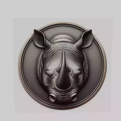 Rhino Animal Rhino Animal Medallion  3D print model