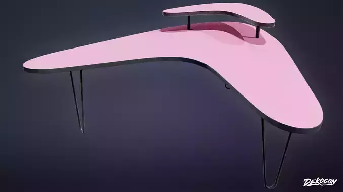 MIDCENTURY - Retro Table 01 - LOW POLY