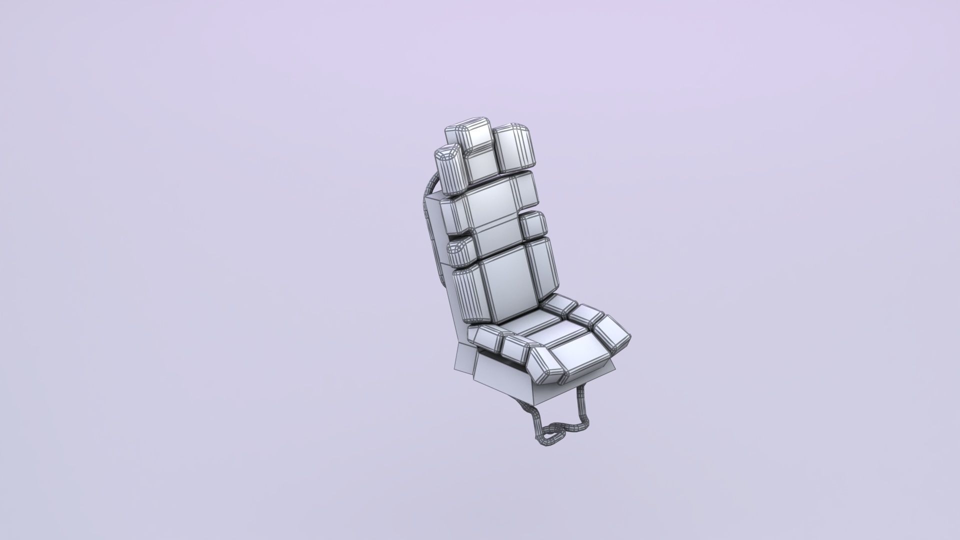 Spaceship Low-poly 3D model_11