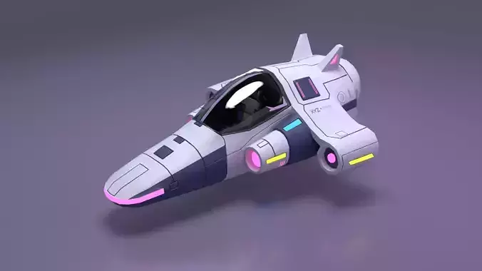 Spaceship Low-poly 3D model Spaceship Low-poly 3D model