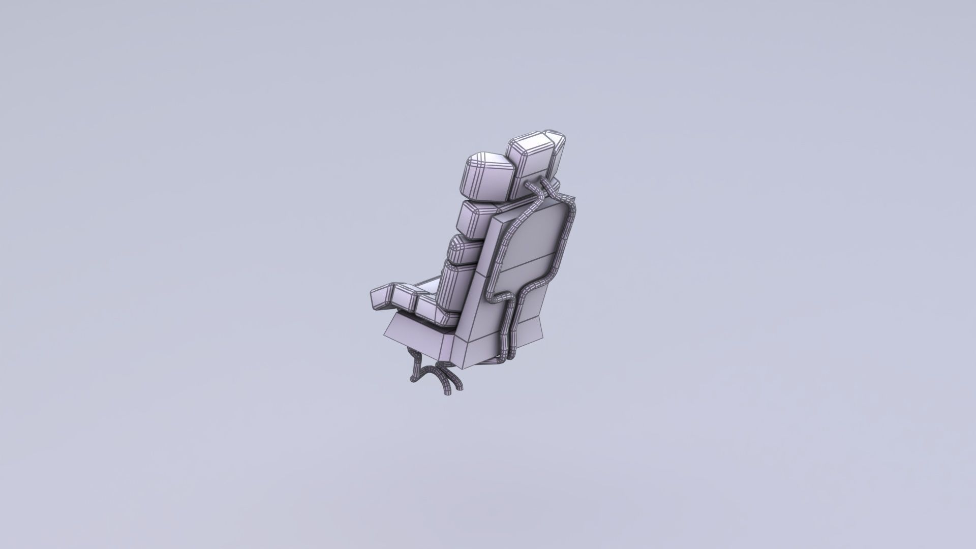 Spaceship Low-poly 3D model_13