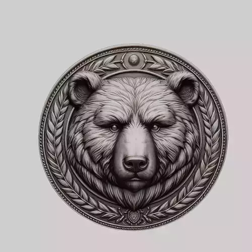 Bear Animal Bear Animal Medallion  3D print model