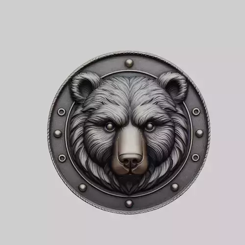 Bear Animal Bear Animal Medallion  3D print model