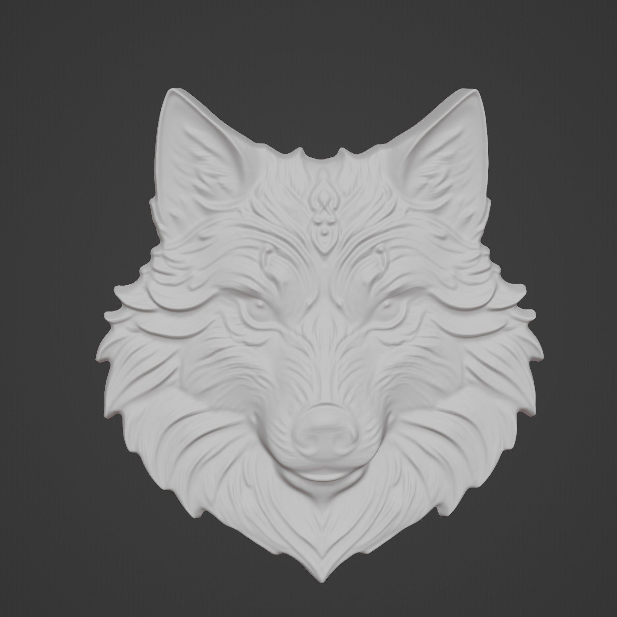 Wolf Animal Wolf Animal Medallion  3D print model_2
