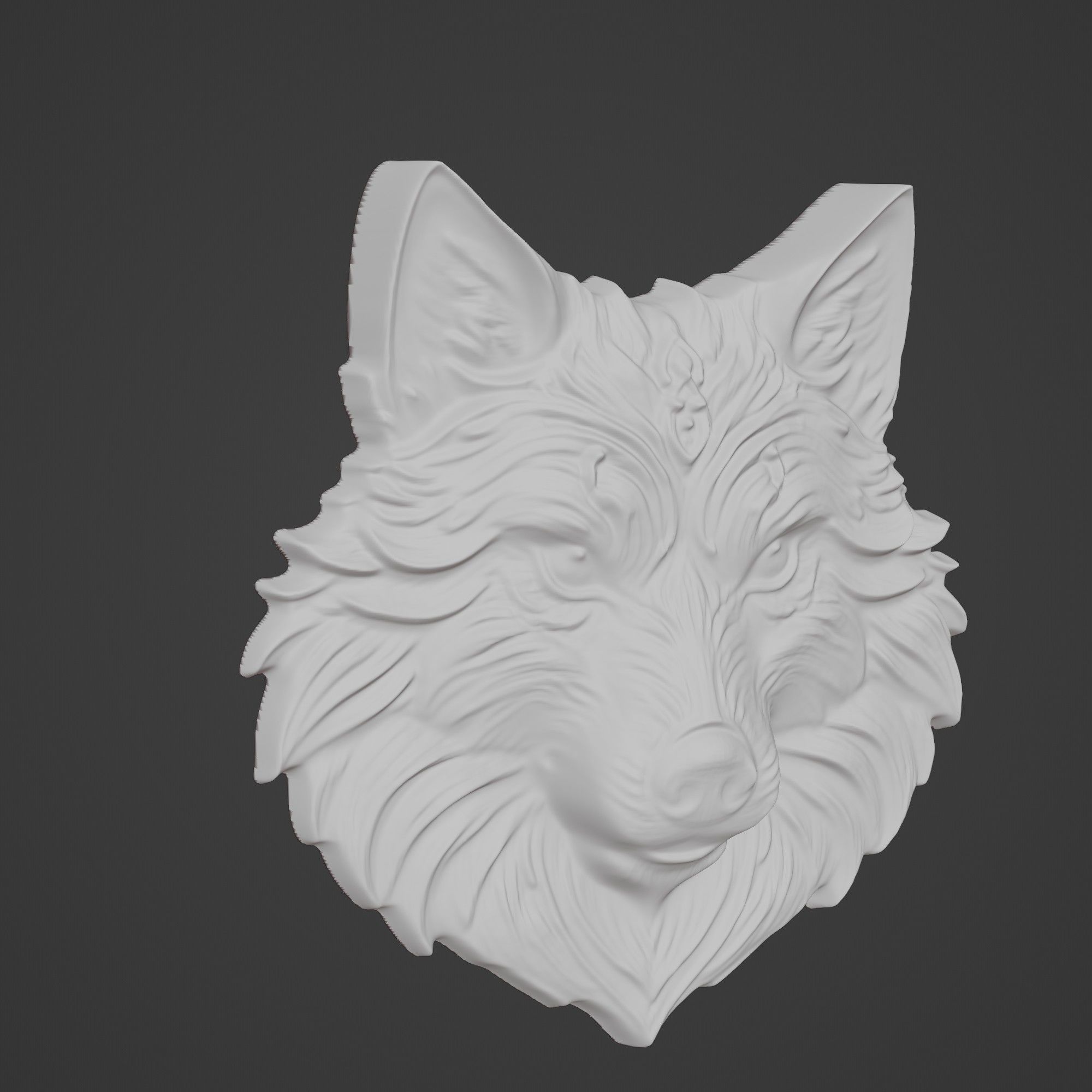 Wolf Animal Wolf Animal Medallion  3D print model_3