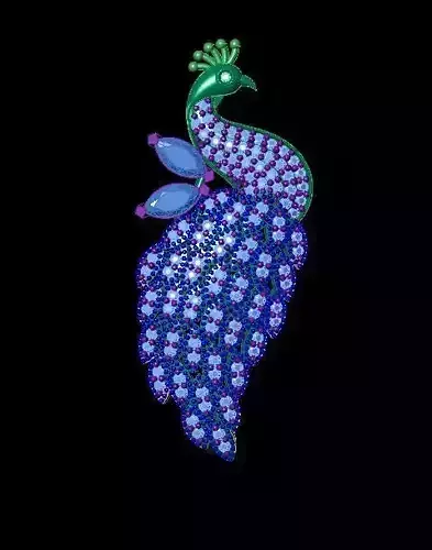 peacock pendant  3D model