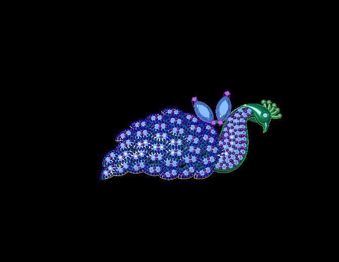 peacock pendant  3D model_3