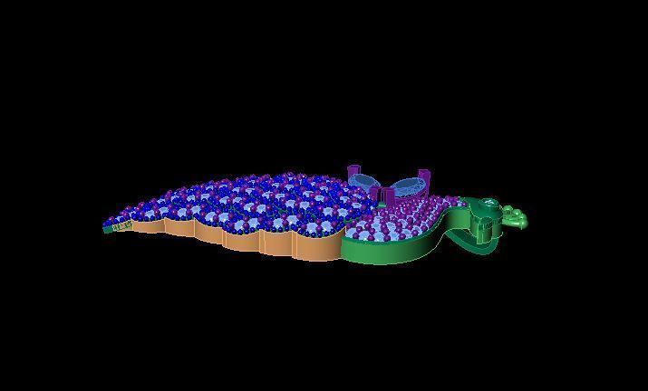 peacock pendant  3D model_1