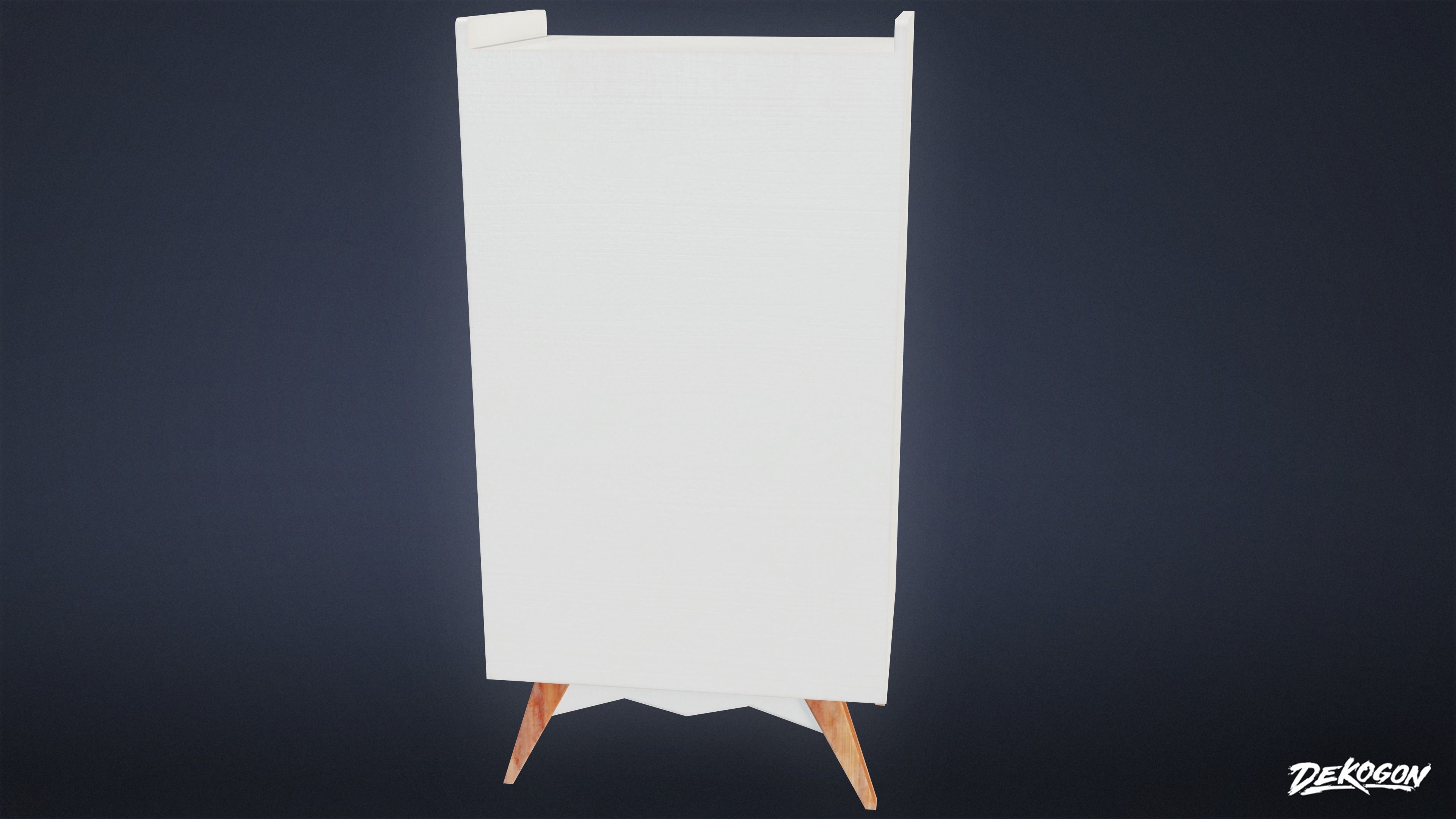 MIDCENTURY - Shelf 02 - LOW POLY Low-poly 3D model_3