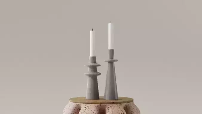 Set Porta velas - Candelabro 3D print model
