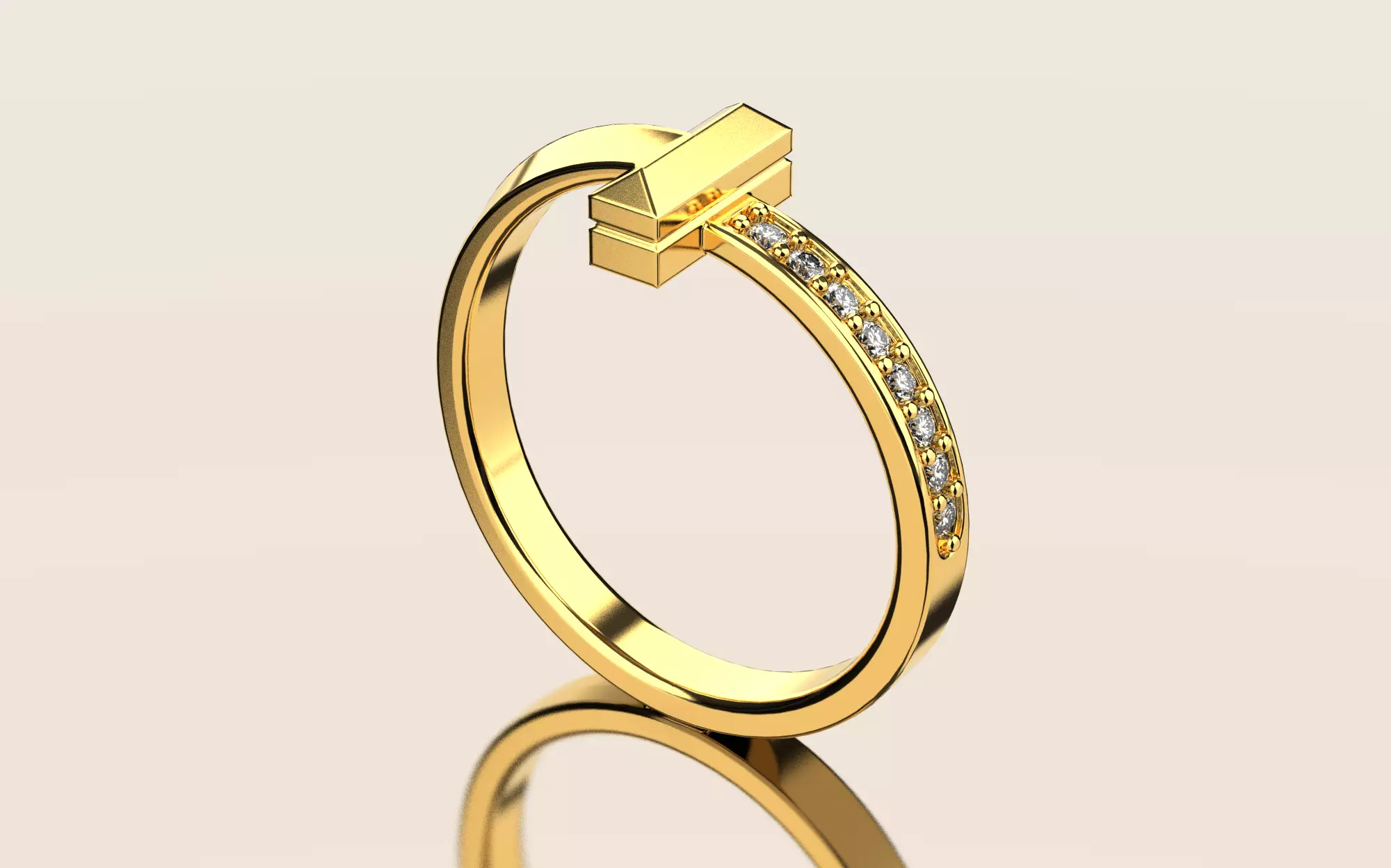 Tiffany t ring 3D print model_0
