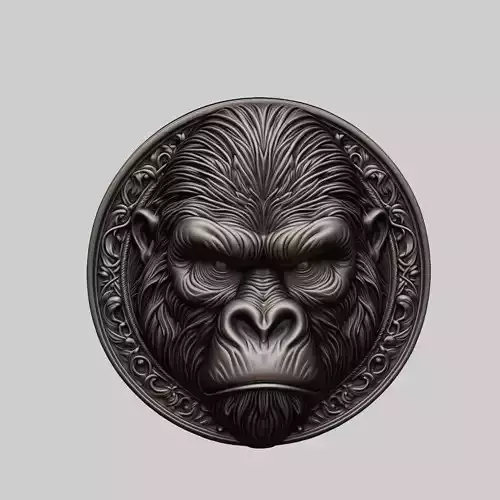 Gorilla Animal Gorilla Animal Medallion 