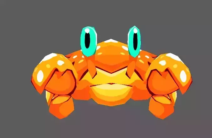 crab lowpoly game Low-poly 3D model