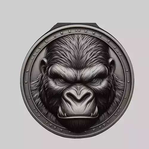 Gorilla Animal Gorilla Animal Medallion 