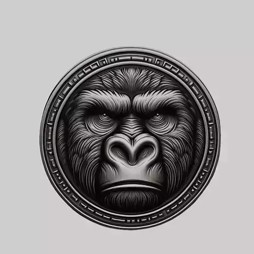 Gorilla Animal Gorilla Animal Medallion 