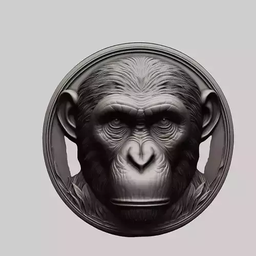 Chimpanzee Animal Chimpanzee Animal Medallion 