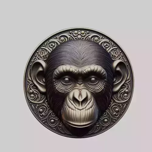 Chimpanzee Animal Chimpanzee Animal Medallion 