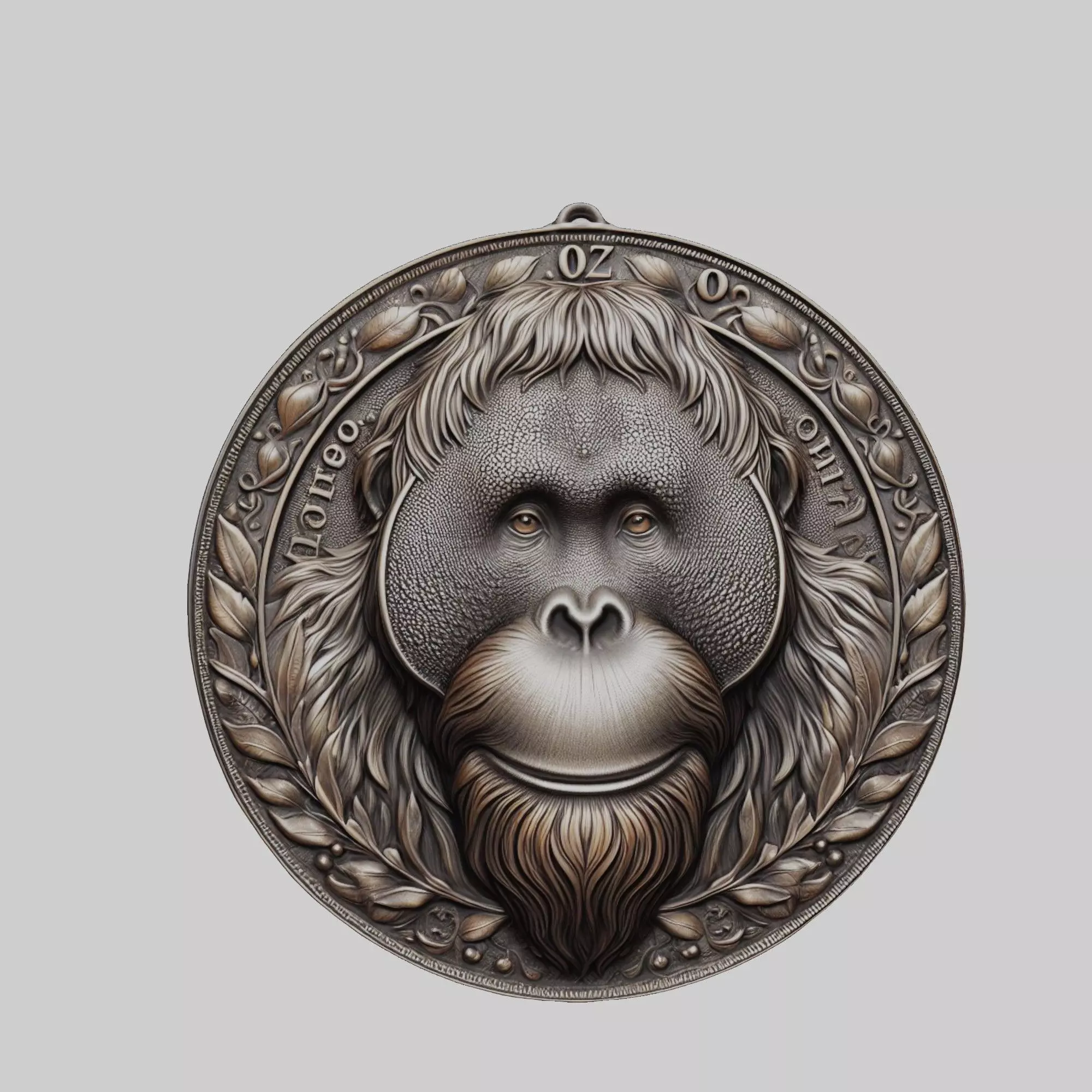 Orangutan Animal Orangutan Animal Medallion  3D print model_0