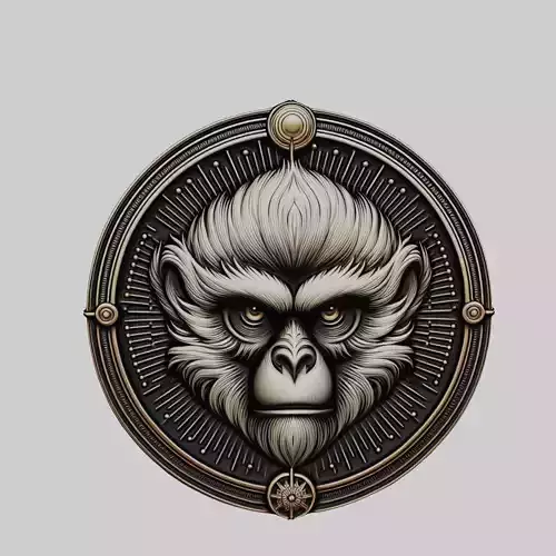 Gibbon Animal Gibbon Animal Medallion  3D print model