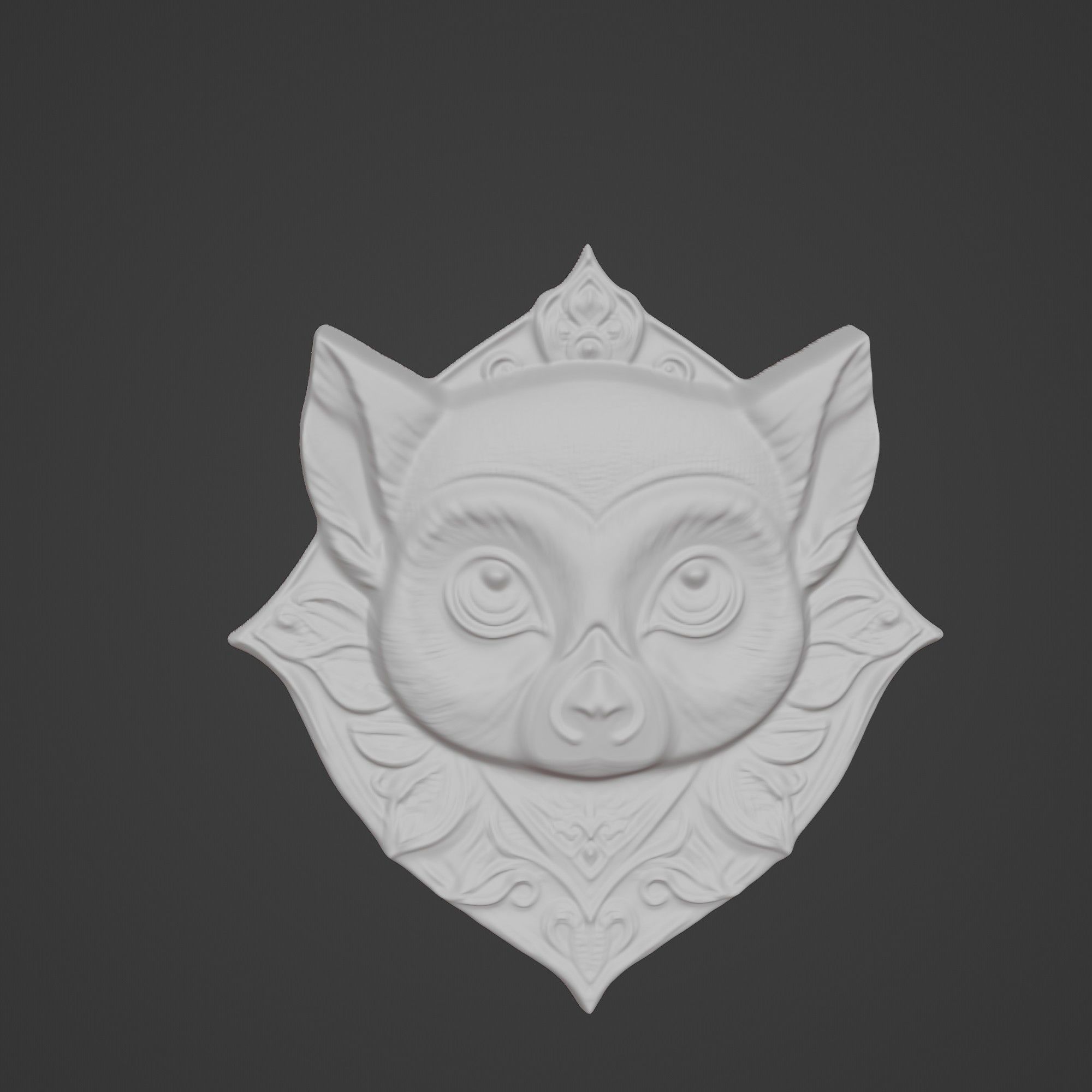 Lemur Animal Lemur Animal Medallion  3D print model_2
