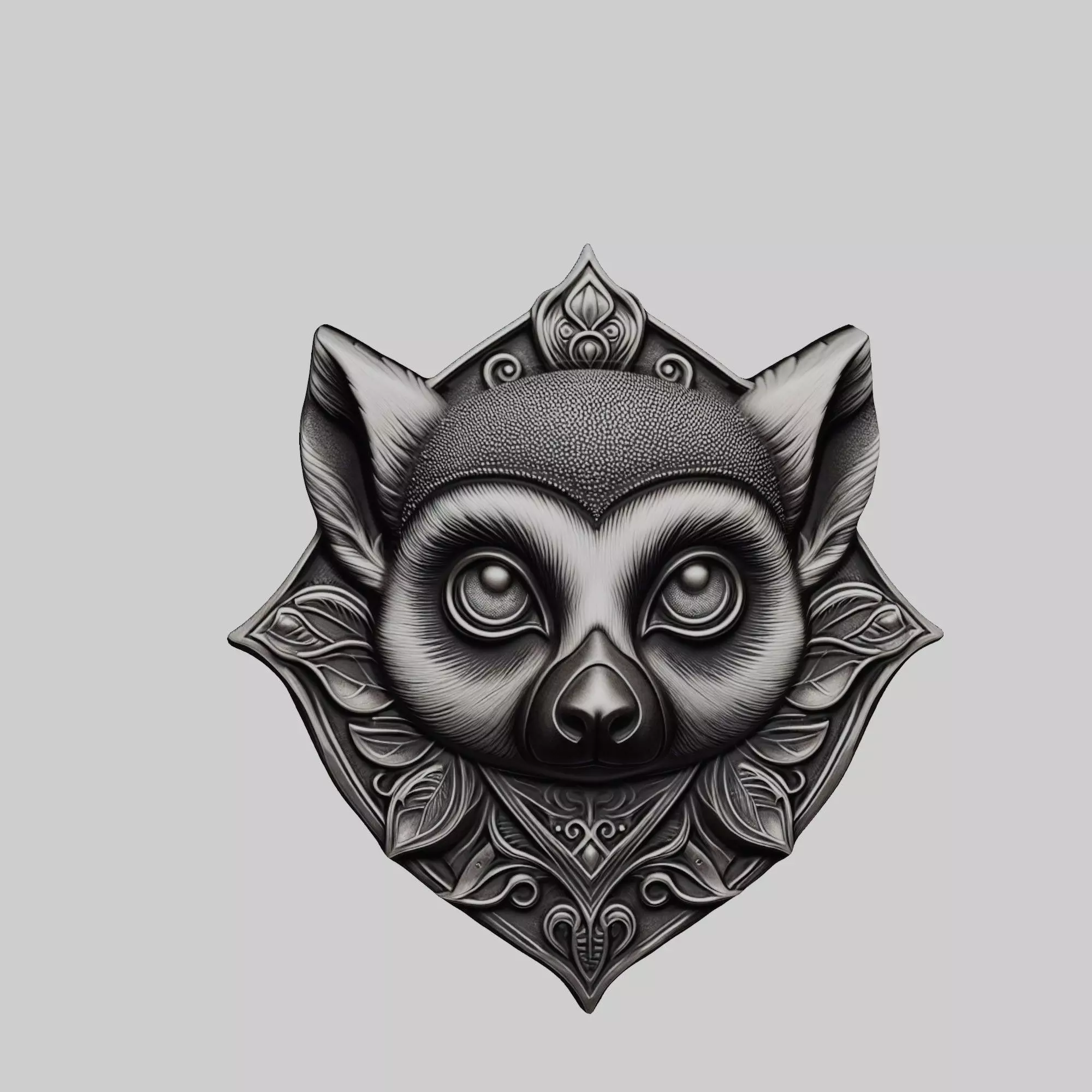 Lemur Animal Lemur Animal Medallion  3D print model_0
